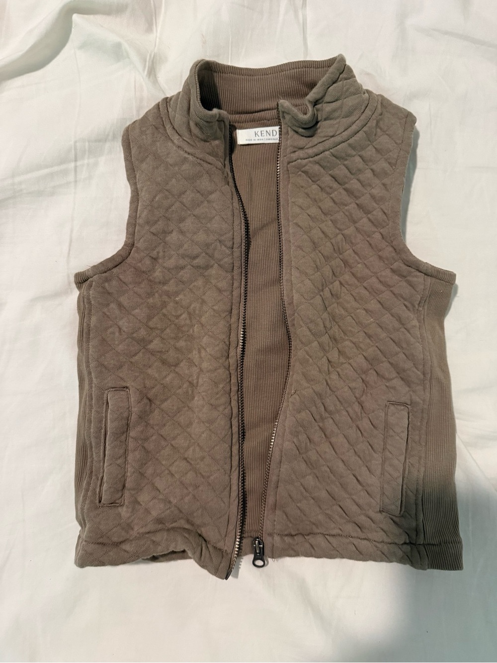 Kendi Kids Quilted Vest - Brown